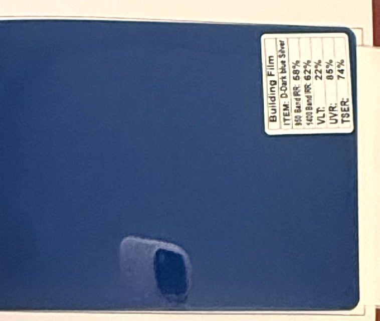 EG FILM| D-Dark Blue Silver Architectural Window Film (22% VLT)