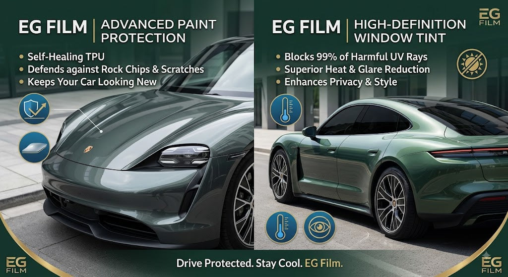 EG FILM 1-Ply HD Series High-Definition Automotive Window Tint Fil - EG FILM & CyberSkin Shield