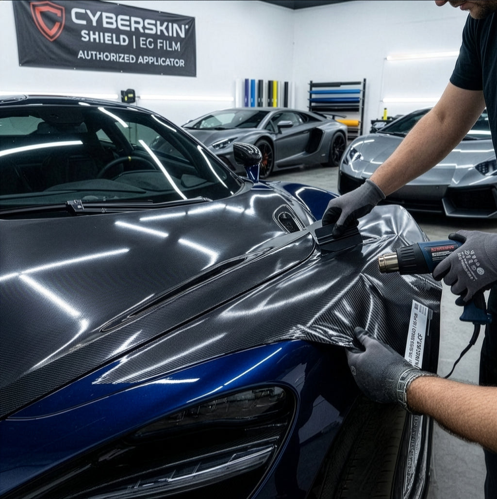 CYBERSKIN SHIELD | EG FILM - Premium Black Carbon Paint Protection Film (TPU-0046-CF) - EG FILM & CyberSkin Shield