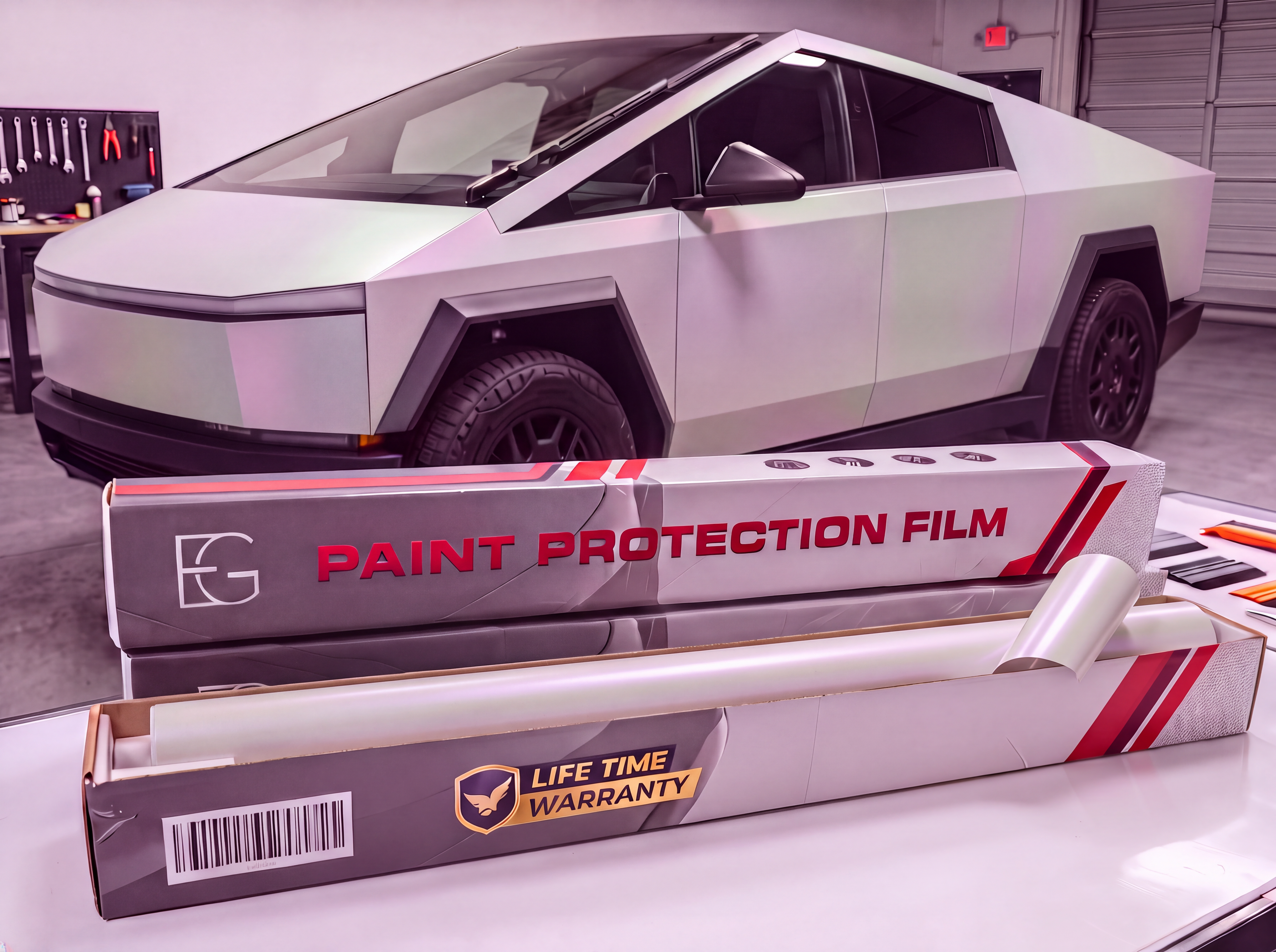 EG FILM CYBERSKIN SHIELD in Ultra Matte Iridescent Dawn White. - EG FILM & CyberSkin Shield