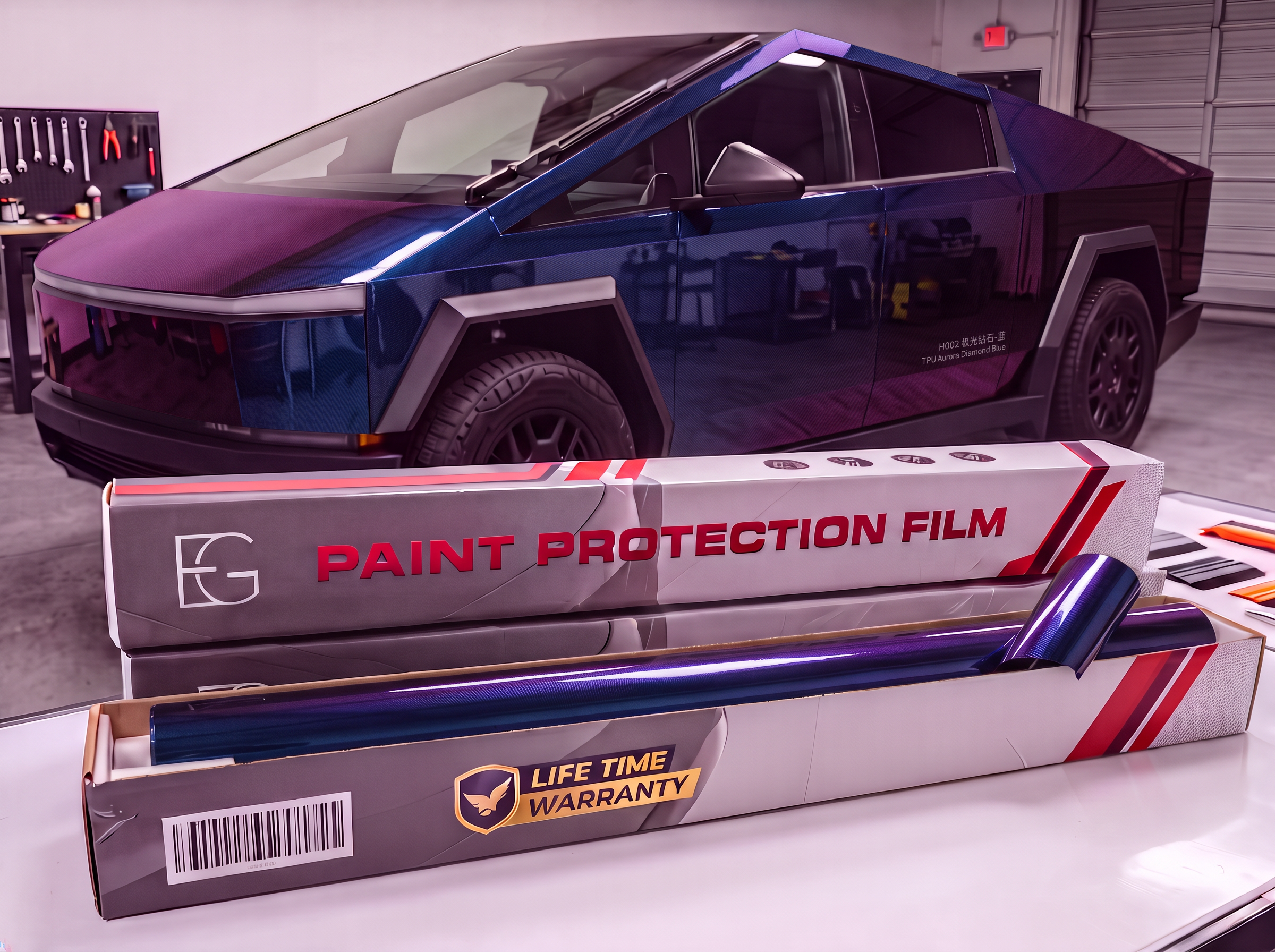 EG FILM CYBERSKIN SHIELD: Aurora Diamond Blue (TPU) - EG FILM & CyberSkin Shield