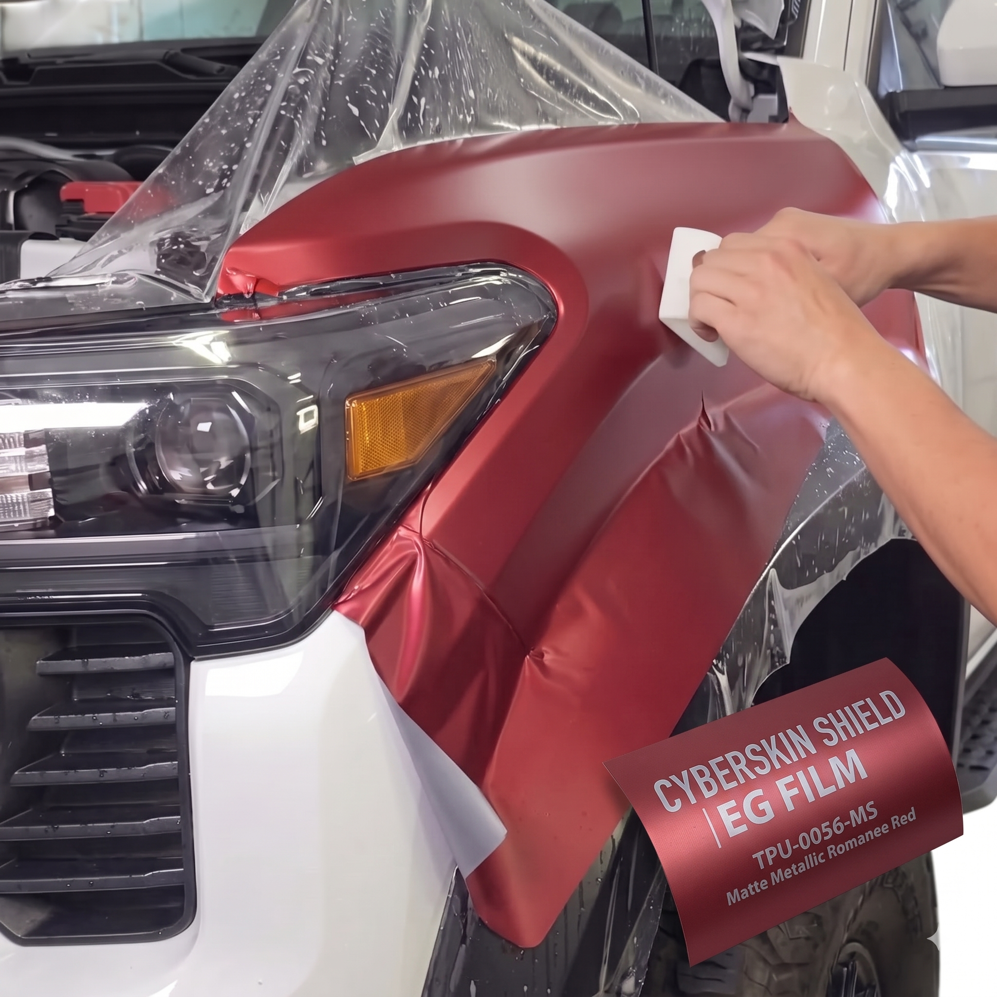 CYBERSKIN SHIELD by EG FILM | Romanee Red Color Paint Protection Film (Model: TPU-0056-MS) - EG FILM & CyberSkin Shield