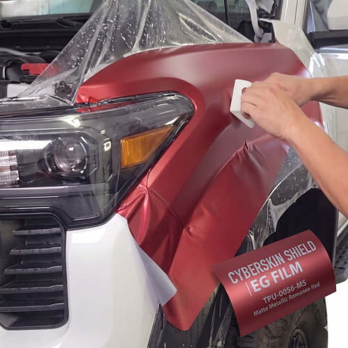 CYBERSKIN SHIELD by EG FILM | Romanee Red Color Paint Protection Film (Model: TPU-0056-MS) - EG FILM & CyberSkin Shield