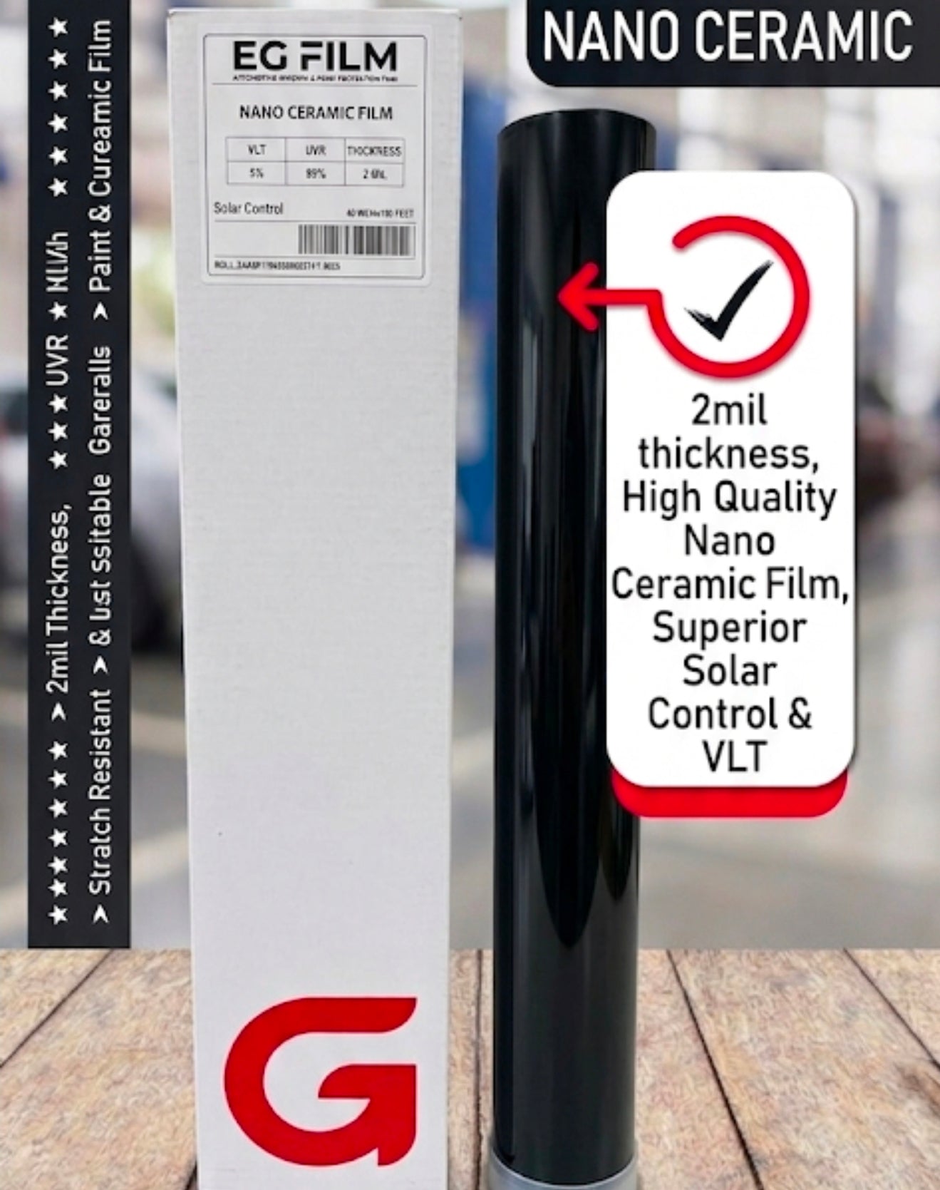 : EG FILM X9 Series UHD Nano Ceramic Window Film | 99% Heat Rejection | 10-Year Warranty