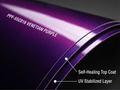 Cyber Skin Shield Venetian Purple premium color PPF film by CYBERSKIN, showcasing the vibrant purple protective film on a surface.