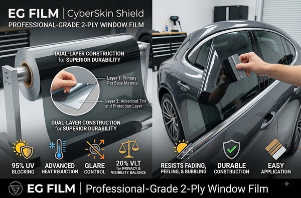 EG FILM 2-Ply HD High-Definition Automotive Window Tint Film) - EG FILM & CyberSkin Shield