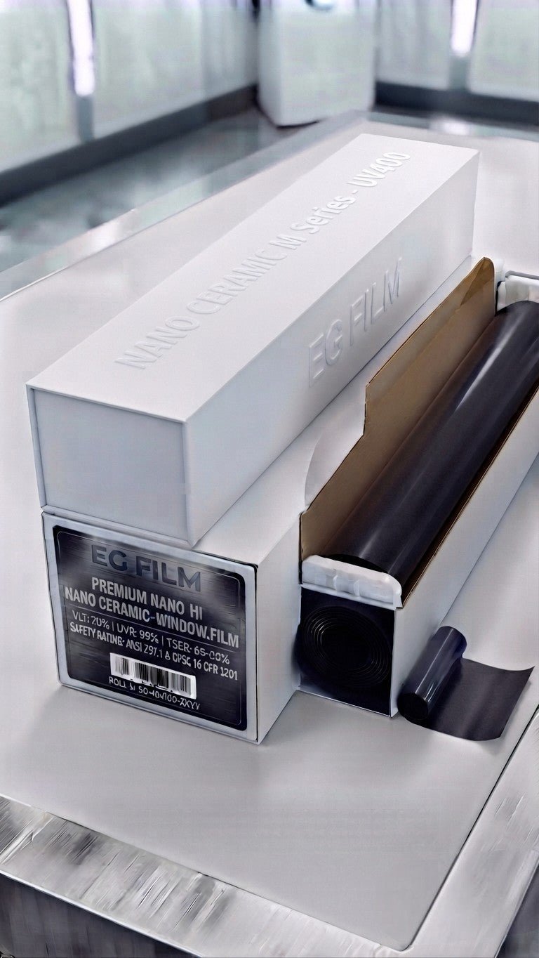 EG FILM M Series Nano Ceramic Window Tint Roll | 99% UV Rejection & High Infrared Heat Rejection - EG FILM & CyberSkin ShieldEG FILM M Series Nano Ceramic Window Tint Roll | 99% UV Rejection & High Infrared Heat RejectionEG FILMEG FILM & CyberSkin Shieldm-0185