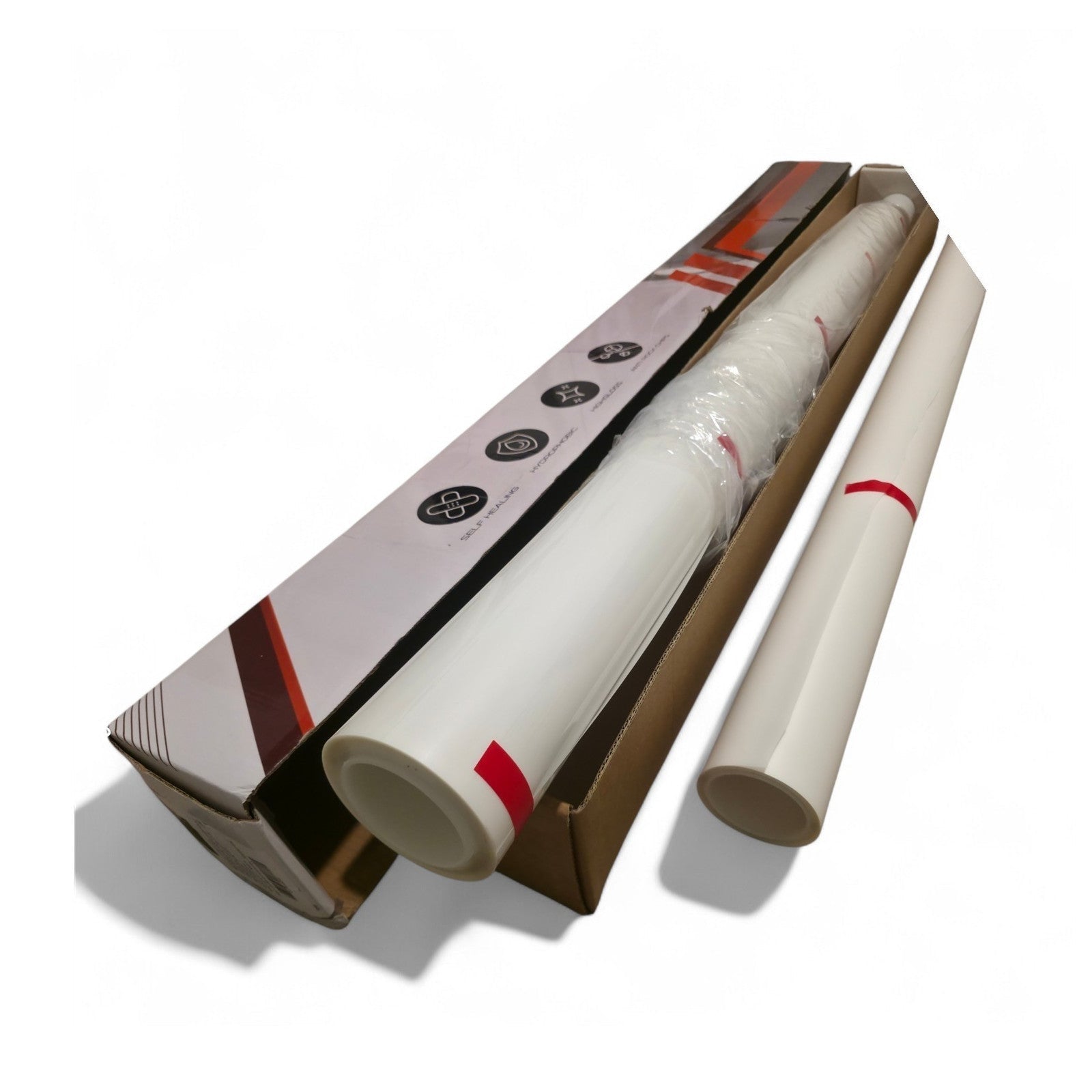 Clear glossy EG Film paint protection film, 6.5 mil TPU thickness, 60" x 50ft, for vehicle surface protection.