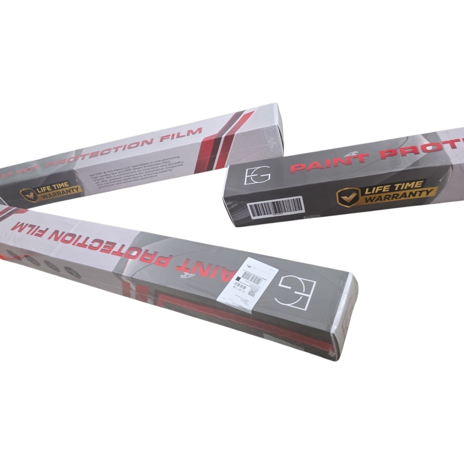 Clear glossy EG Film paint protection film, TPU 6.5 mil thickness, 60"x50ft roll for vehicle surface protection.