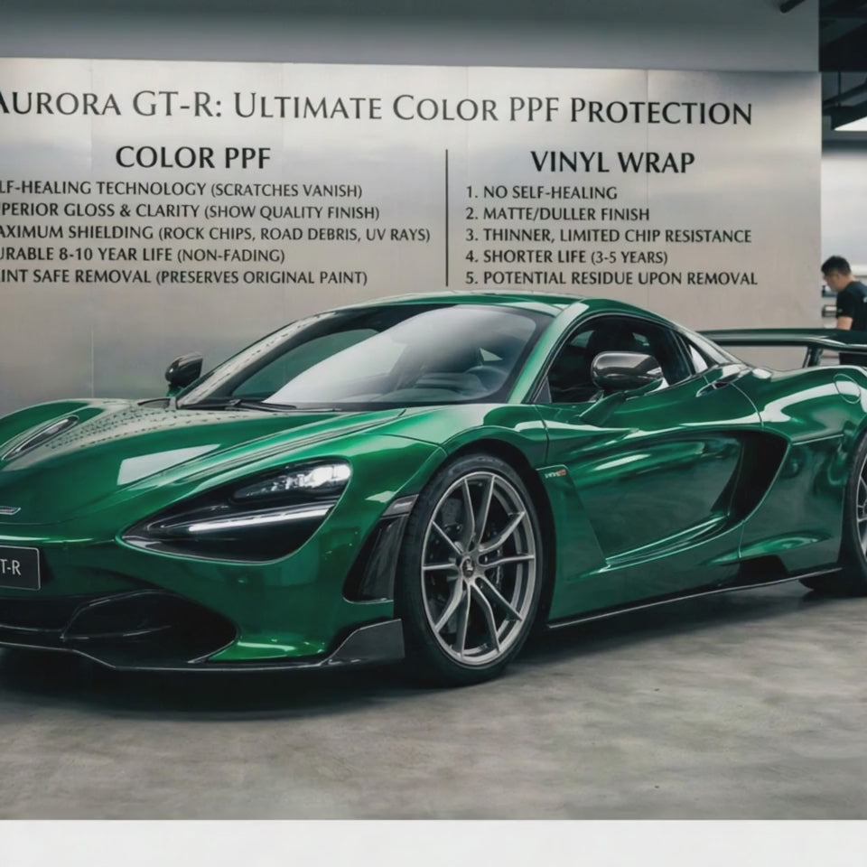 Gentian Blue Metallic Color PPF – Premium Pearlescent Paint Protection Film (PPF-55C017)