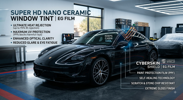 EG FILM Super HD Nano Ceramic Window Tint Film Roll Premium High IR Heat Reject - EG FILM & CyberSkin Shield
