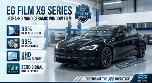 : EG FILM X9 Series UHD Nano Ceramic Window Film | 99% Heat Rejection | 10-Year Warranty - EG FILM & CyberSkin Shield