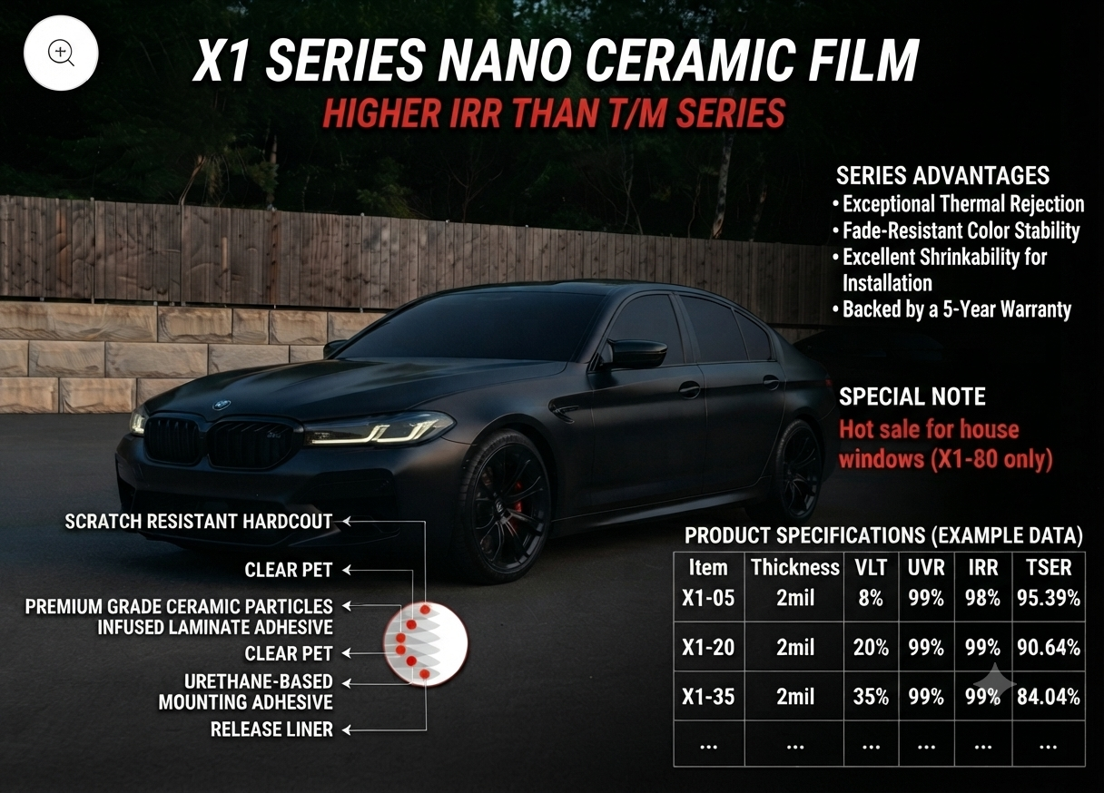 EG Film X1 Series: Ultimate Nano Ceramic Performance
