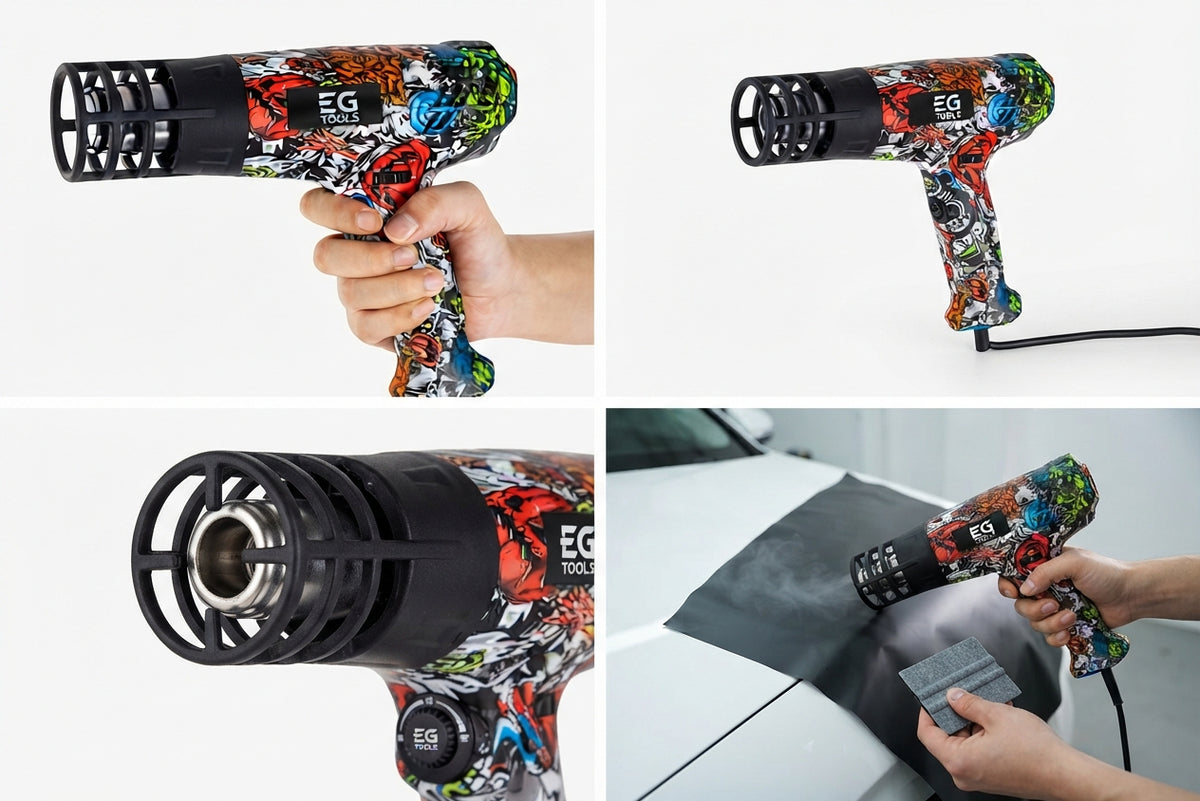 EG Tools Professional 2000W Digital Heat Gun – Doodle Series Edition (Vinyl Wrap & PPF Heat Tool)